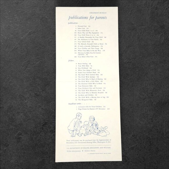 1963 Infant Care Pamphlet + Ephemera Lot Children’s Bureau John J Rhodes Rambler - Picture 8 of 12